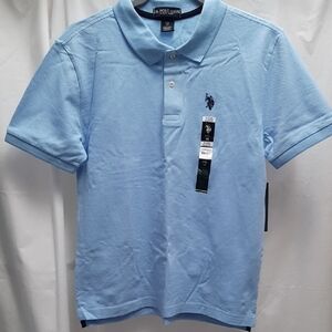 US Polo Assn Boy's Sky Blue Polo Shirt, Sz XXL 18
